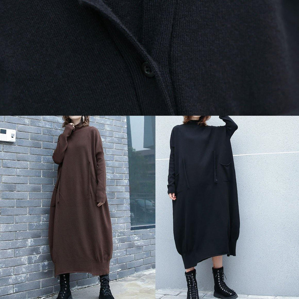 あったか 2WAY（着回し） セーターワンピース 秋冬 モード風 ブラック レディース ニットワンピース